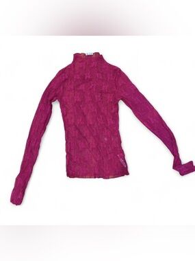 Free People Intimately Red Lace Mesh Top (Size M)